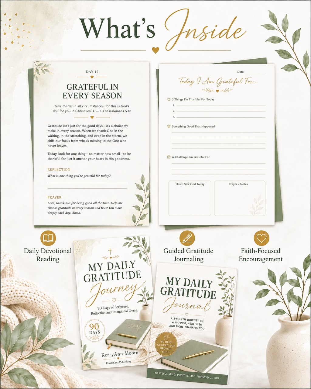My Daily Gratitude Journey: 90 Days of Scripture, Reflection and Intentional Living